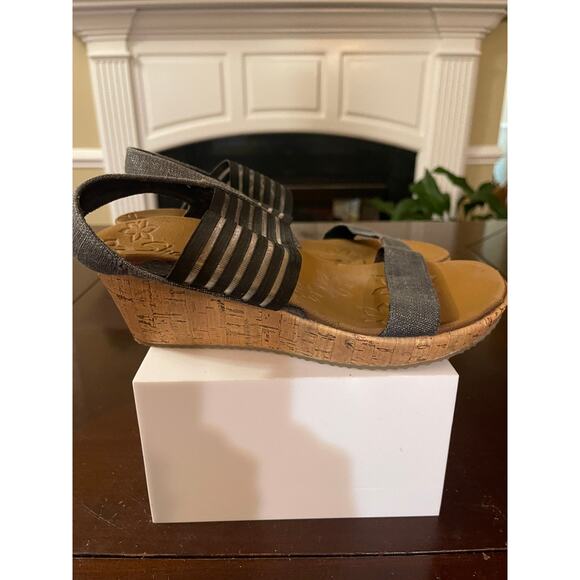 Skechers Cali Beverlee Smitten Kitten Wedge Sandals Open Toe Women's Size 9 - Picture 6 of 9